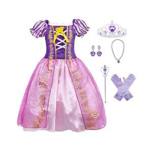 Girls Princess Costume  Party Birthday Dress